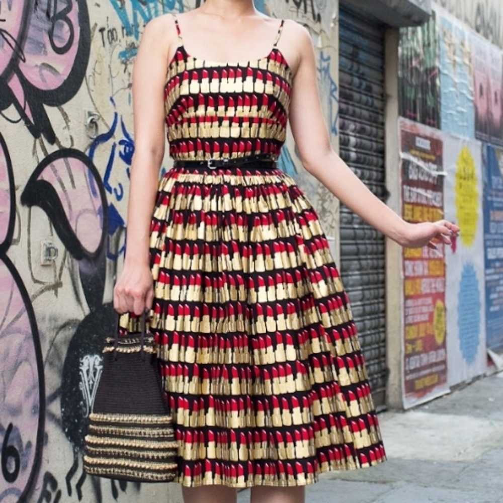 Bernie Dexter lipstick Chelsea dress